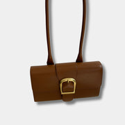 Rylan Long Handle Small Satchel in Cognac