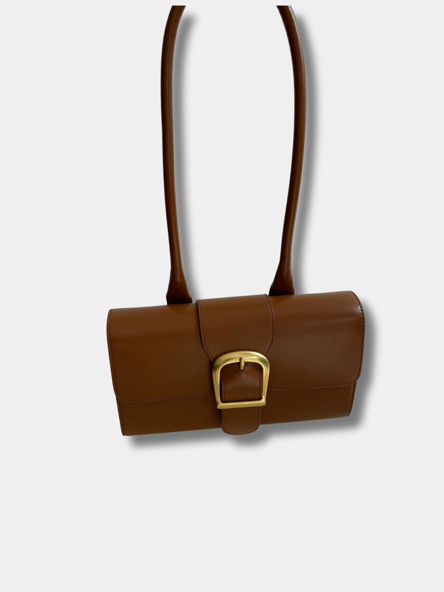 Rylan Long Handle Small Satchel in Cognac