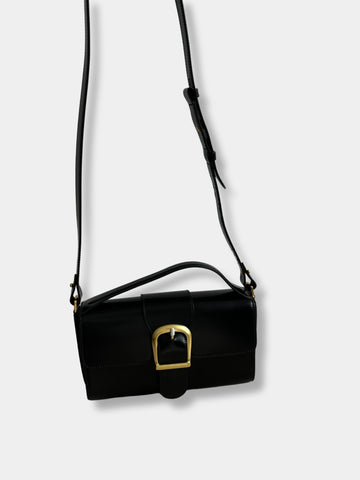 Rylan Small Satchel with Flat Handle in Black