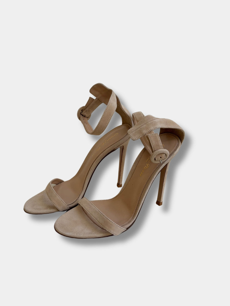 Gianvito Rossi Portofino Suede Heels