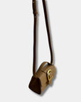 Rylan Smooth Leather Mini Satchel in Camel