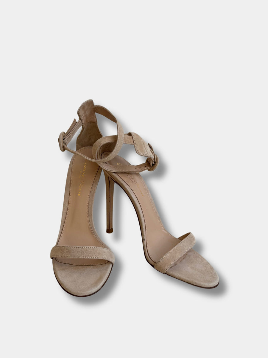 Gianvito Rossi Portofino Suede Heels