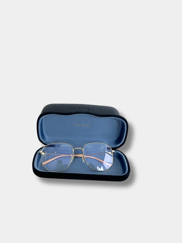 Gucci Gold Metal Glasses