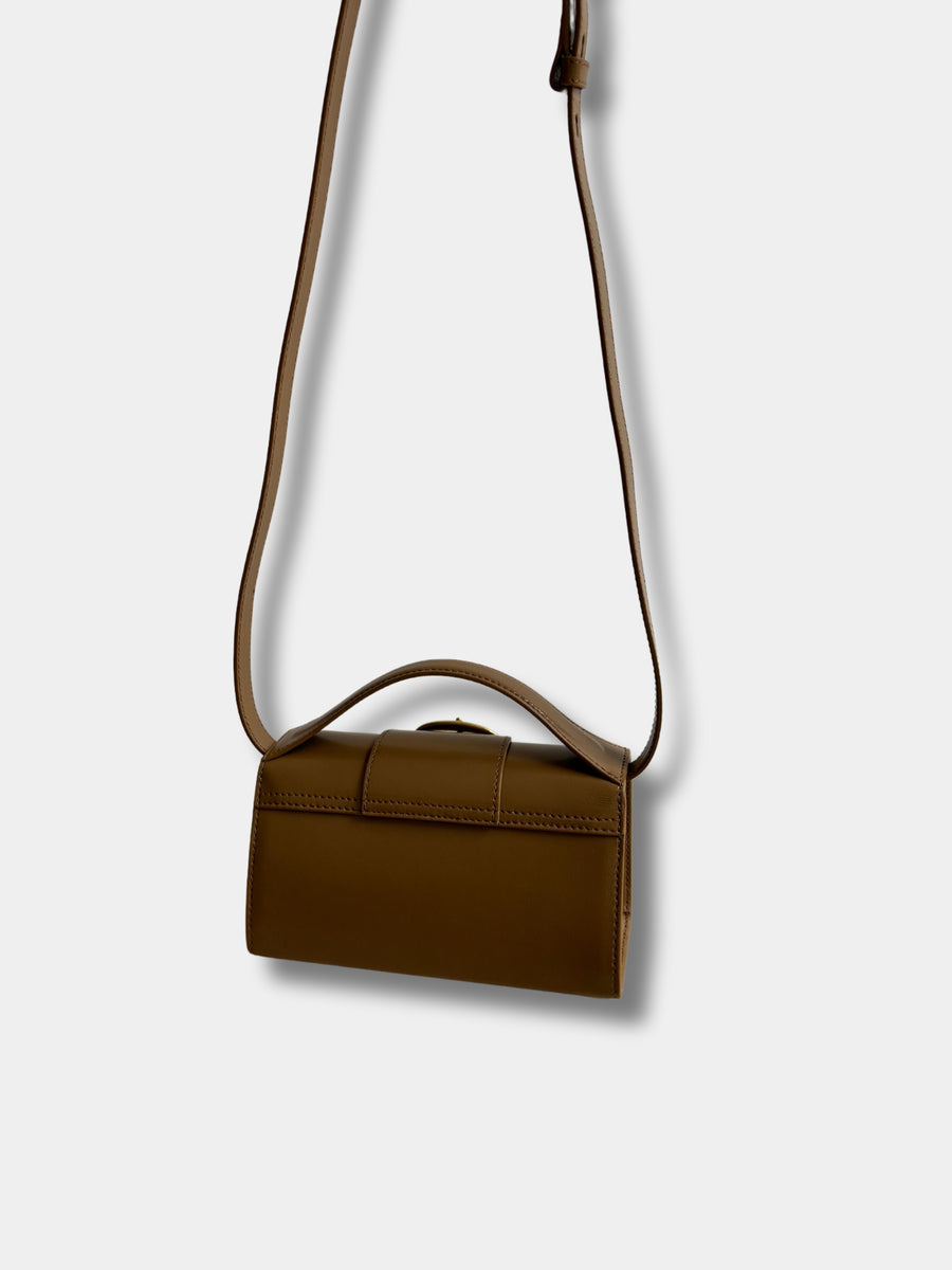 Rylan Smooth Leather Mini Satchel in Camel