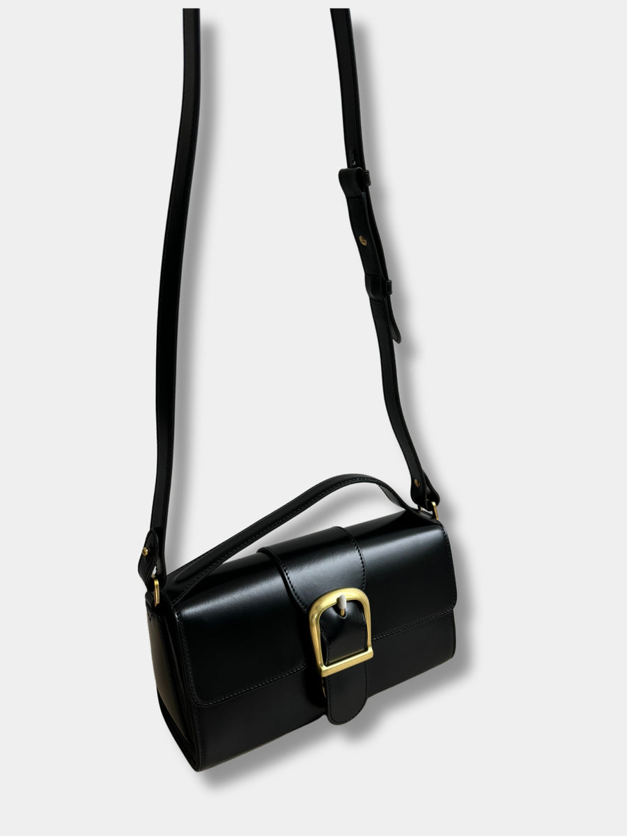 Rylan Small Satchel with Flat Handle in Black