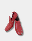 Celine by Phoebe Philo Red Moccasin Pumps