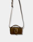 Rylan Smooth Leather Mini Satchel in Camel