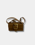 Rylan Smooth Leather Mini Satchel in Camel