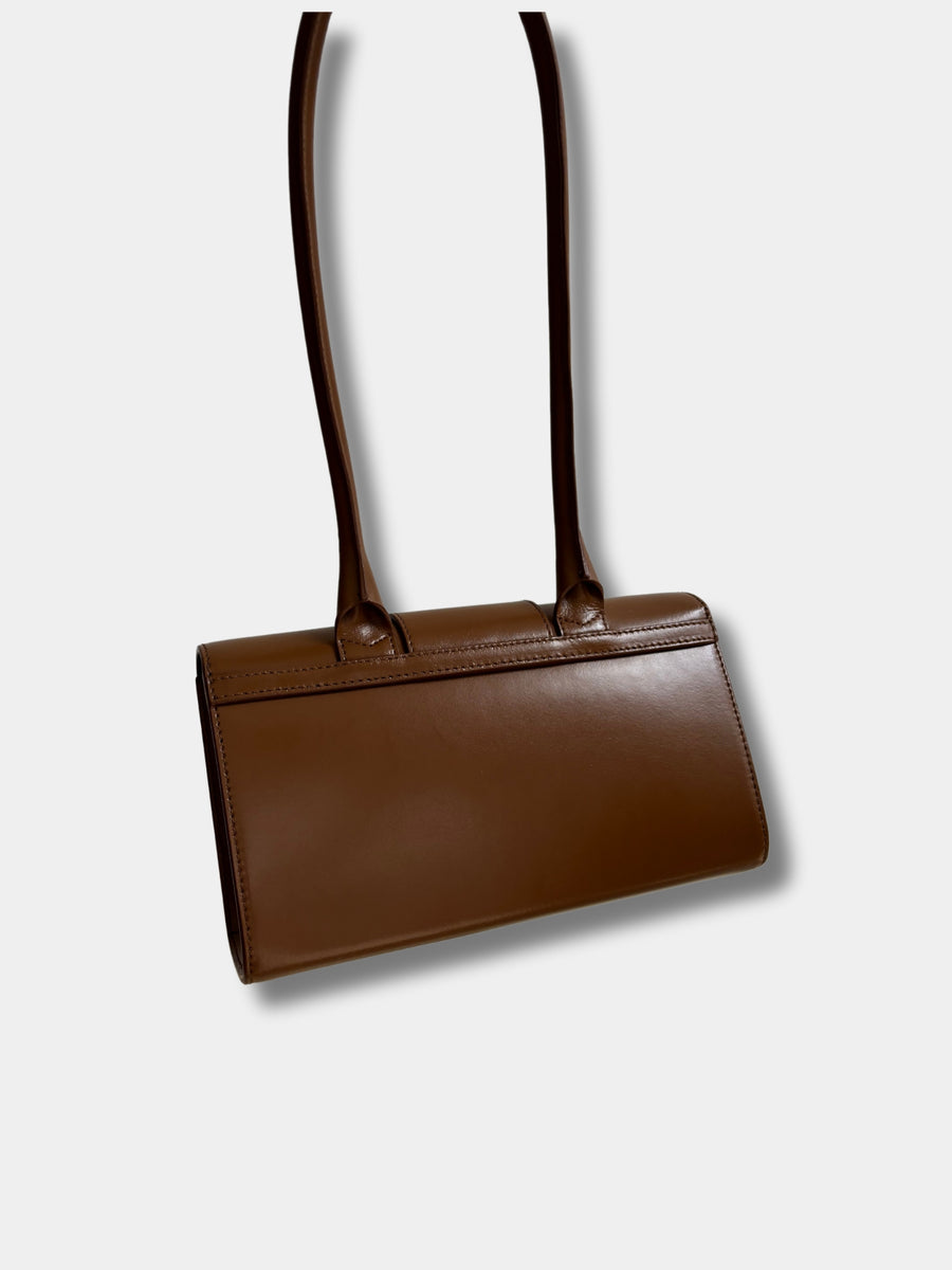 Rylan Long Handle Small Satchel in Cognac