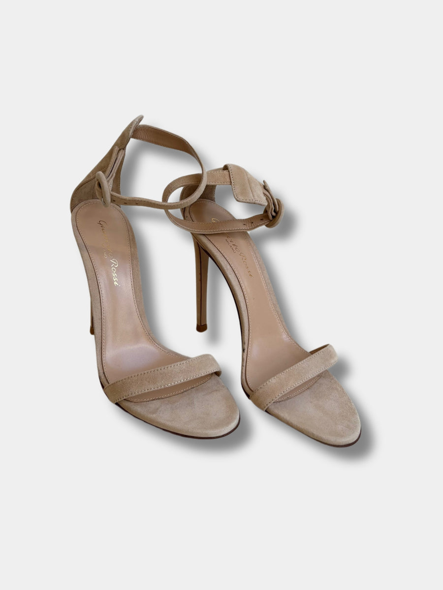 Gianvito Rossi Portofino Suede Heels