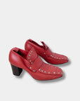 Celine by Phoebe Philo Red Moccasin Pumps