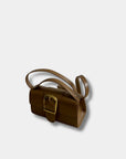 Rylan Smooth Leather Mini Satchel in Camel