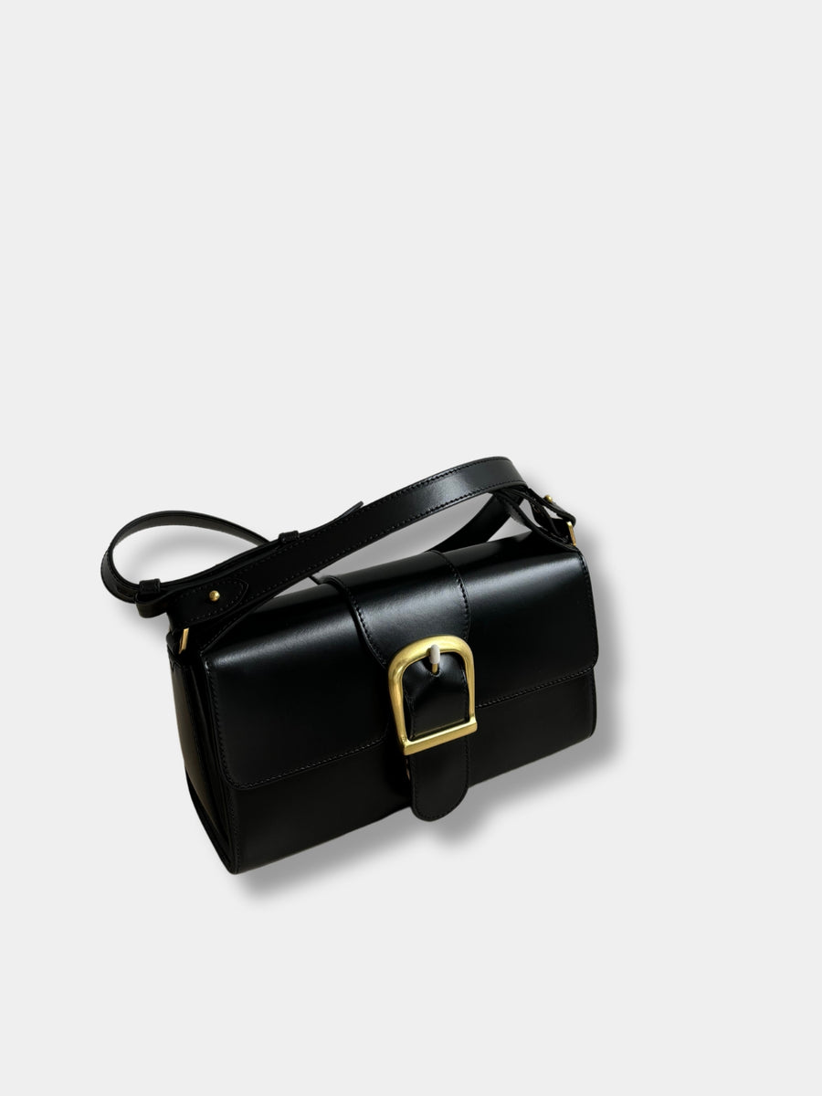 Rylan Small Satchel with Flat Handle in Black