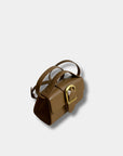 Rylan Smooth Leather Mini Satchel in Camel