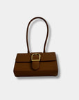 Rylan Long Handle Small Satchel in Cognac