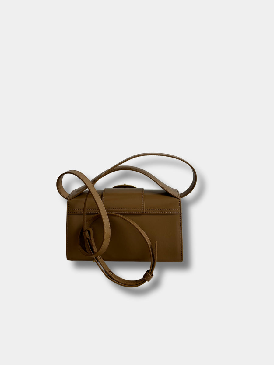 Rylan Smooth Leather Mini Satchel in Camel