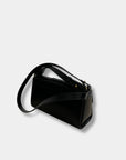 Rylan Small Satchel with Flat Handle in Black