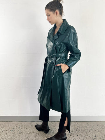 Oroton Wet-Look Trench