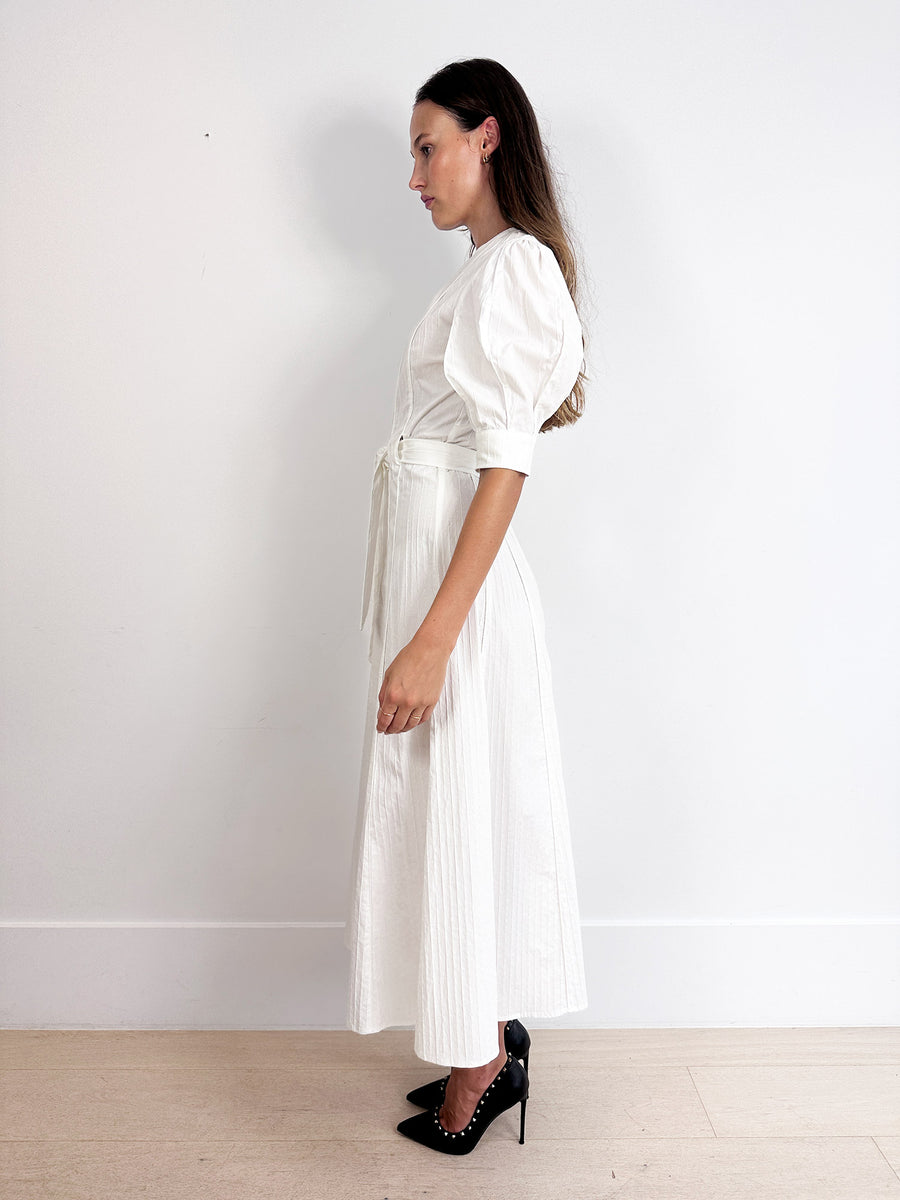 Luuda White Midi Dress