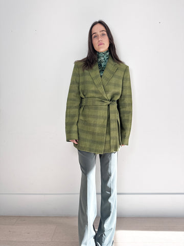 Acne Studios Green Check Blazer