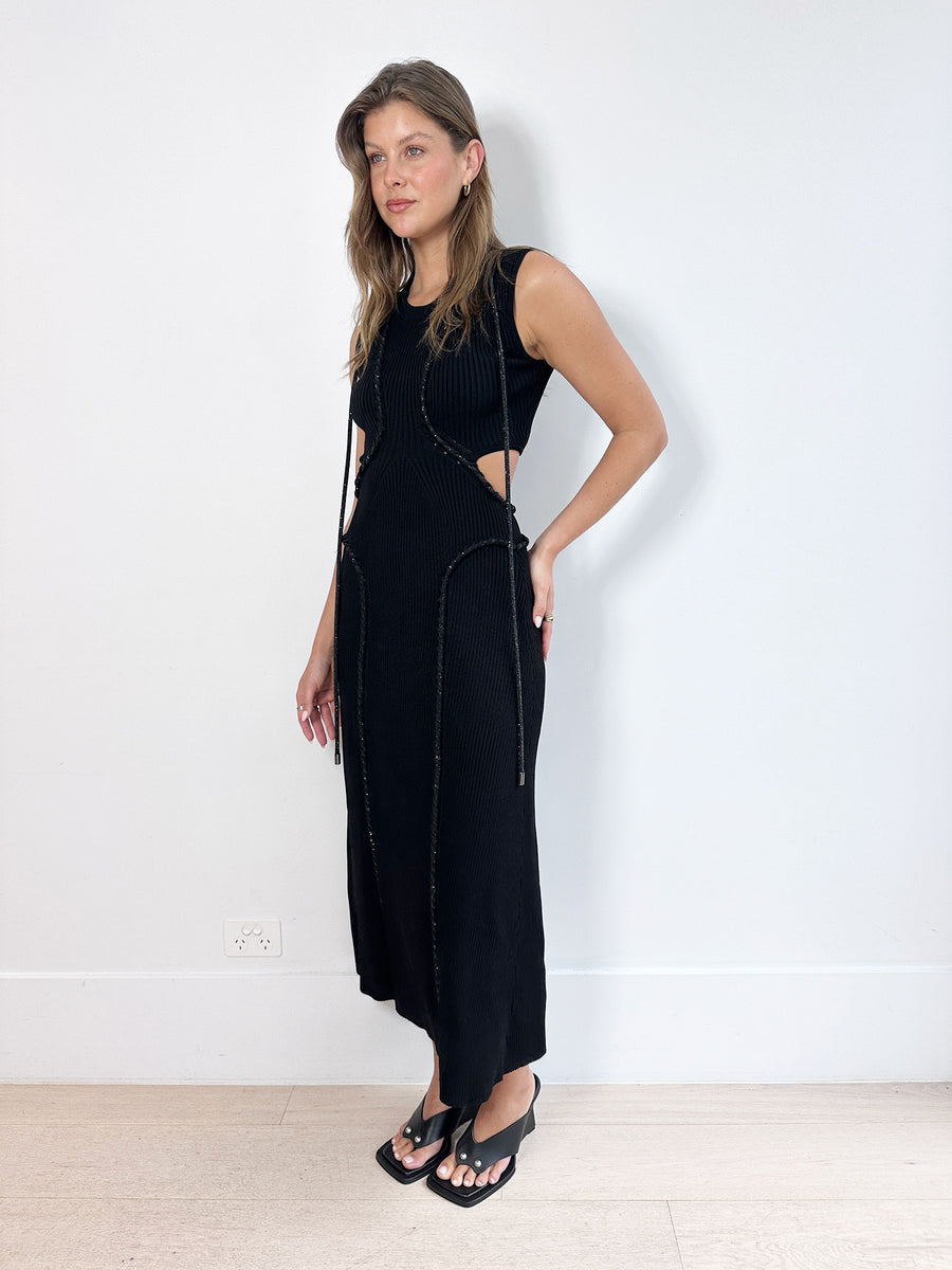 Aje Arp Knit Midi Dress