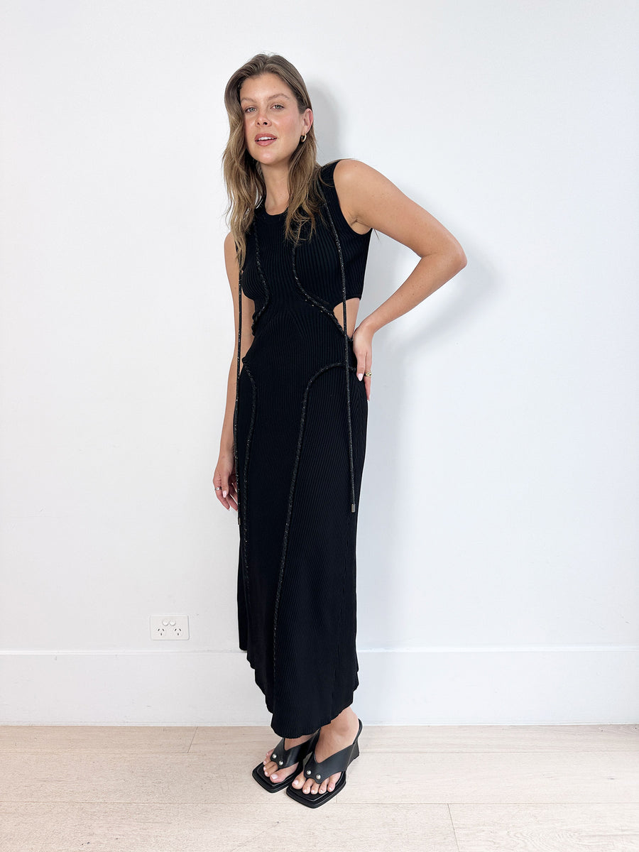 Aje Arp Knit Midi Dress