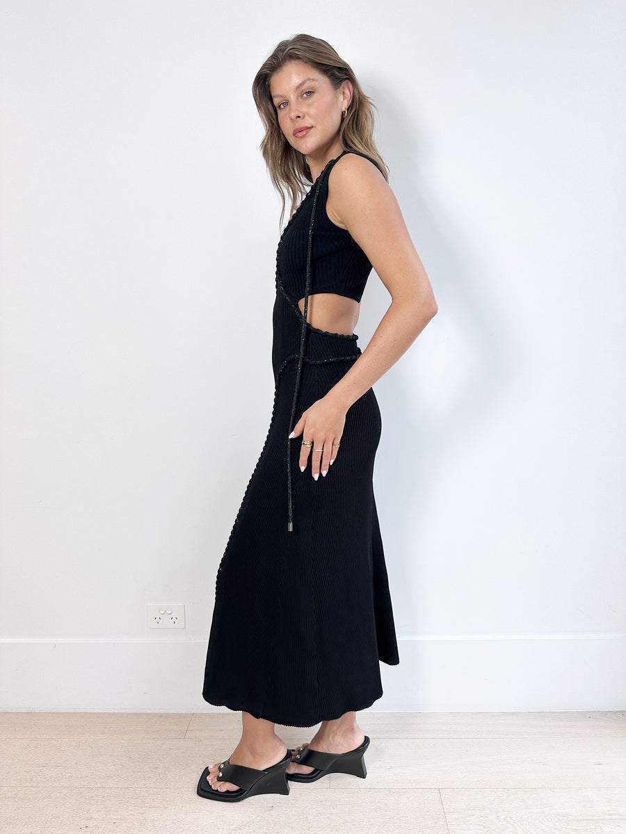 Aje Arp Knit Midi Dress