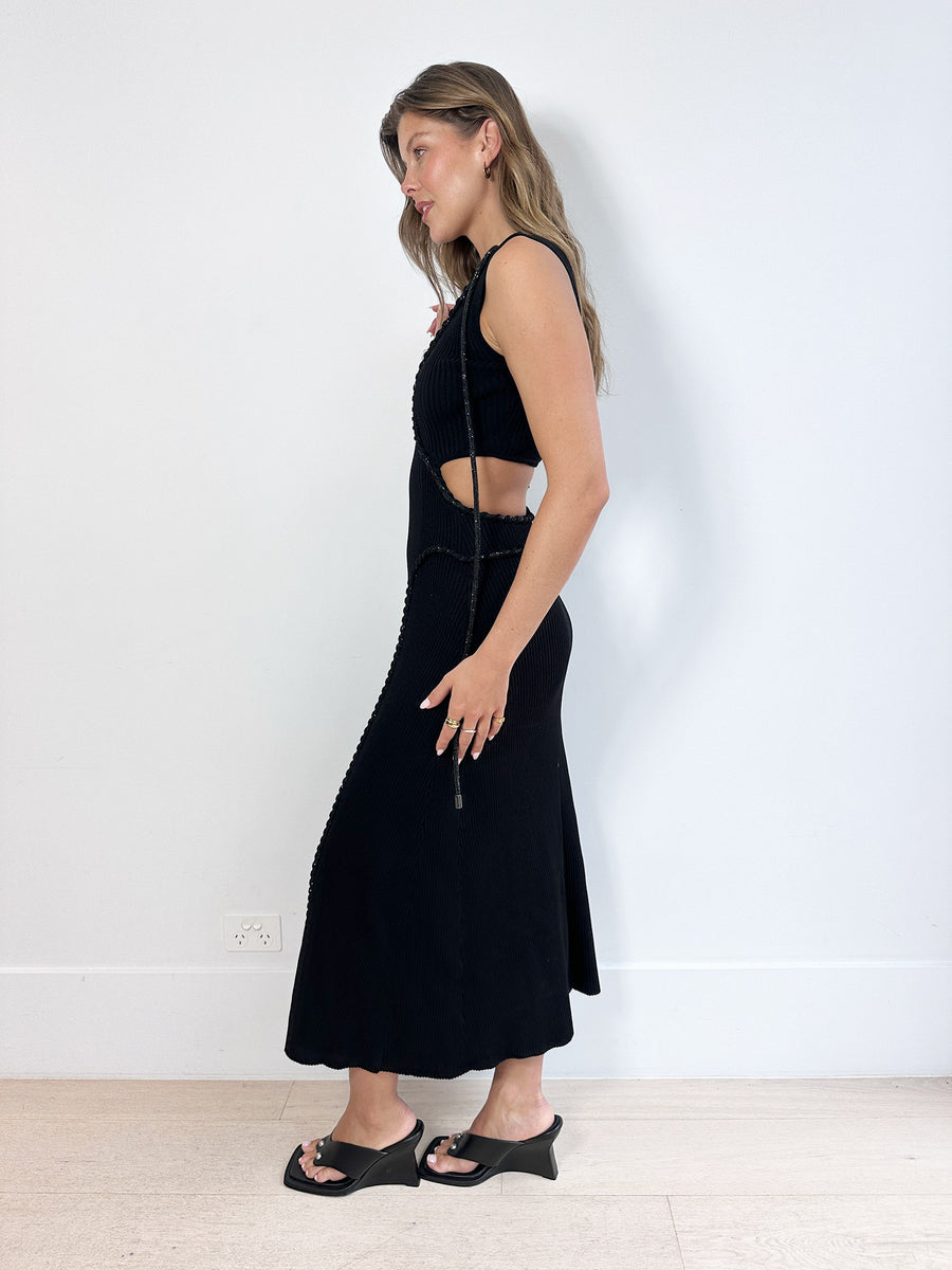 Aje Arp Knit Midi Dress