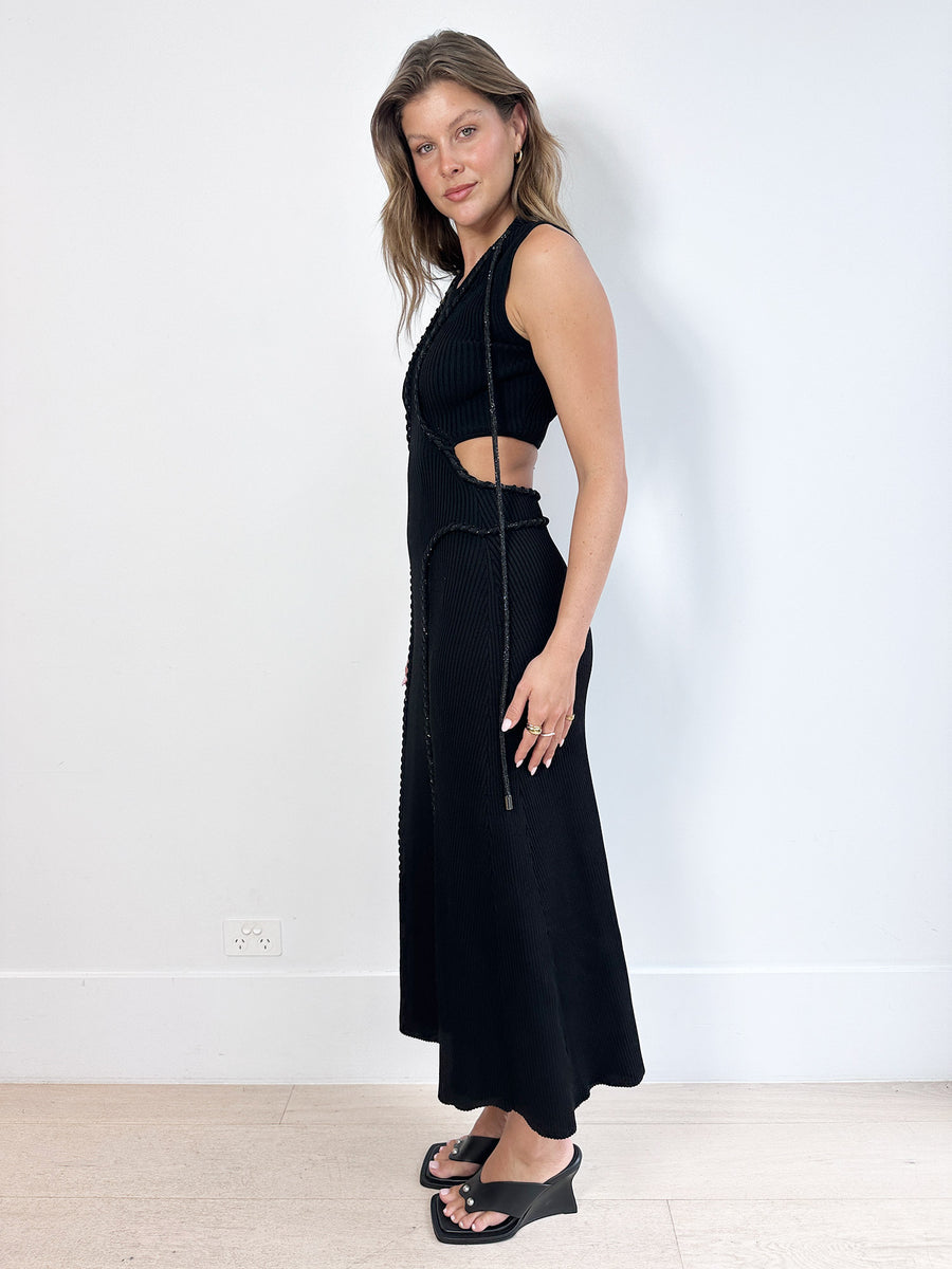 Aje Arp Knit Midi Dress