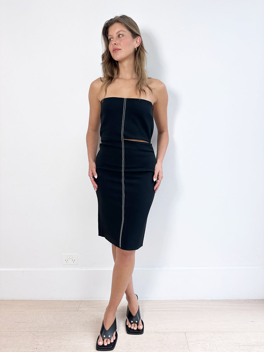 Bassike Strapless Midi Dress