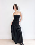 SIR. Strapless Linen Maxi Dress