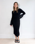 Aje Flute Knit Midi Dress