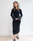 Aje Flute Knit Midi Dress