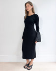 Aje Flute Knit Midi Dress