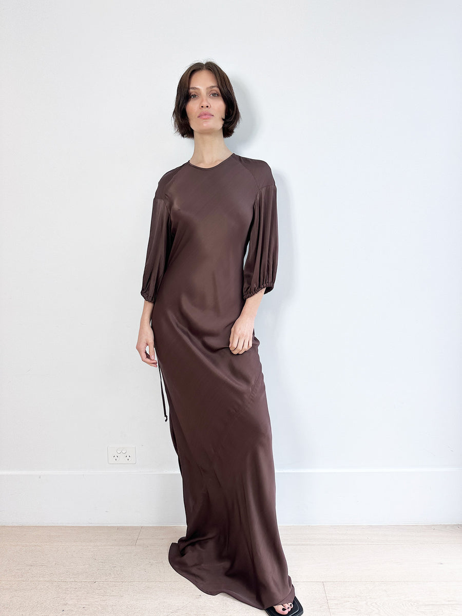 Wynn Hamlyn Chocolate Maxi Dress