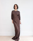 Wynn Hamlyn Chocolate Maxi Dress