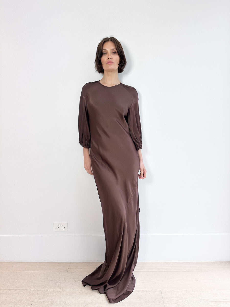 Wynn Hamlyn Chocolate Maxi Dress