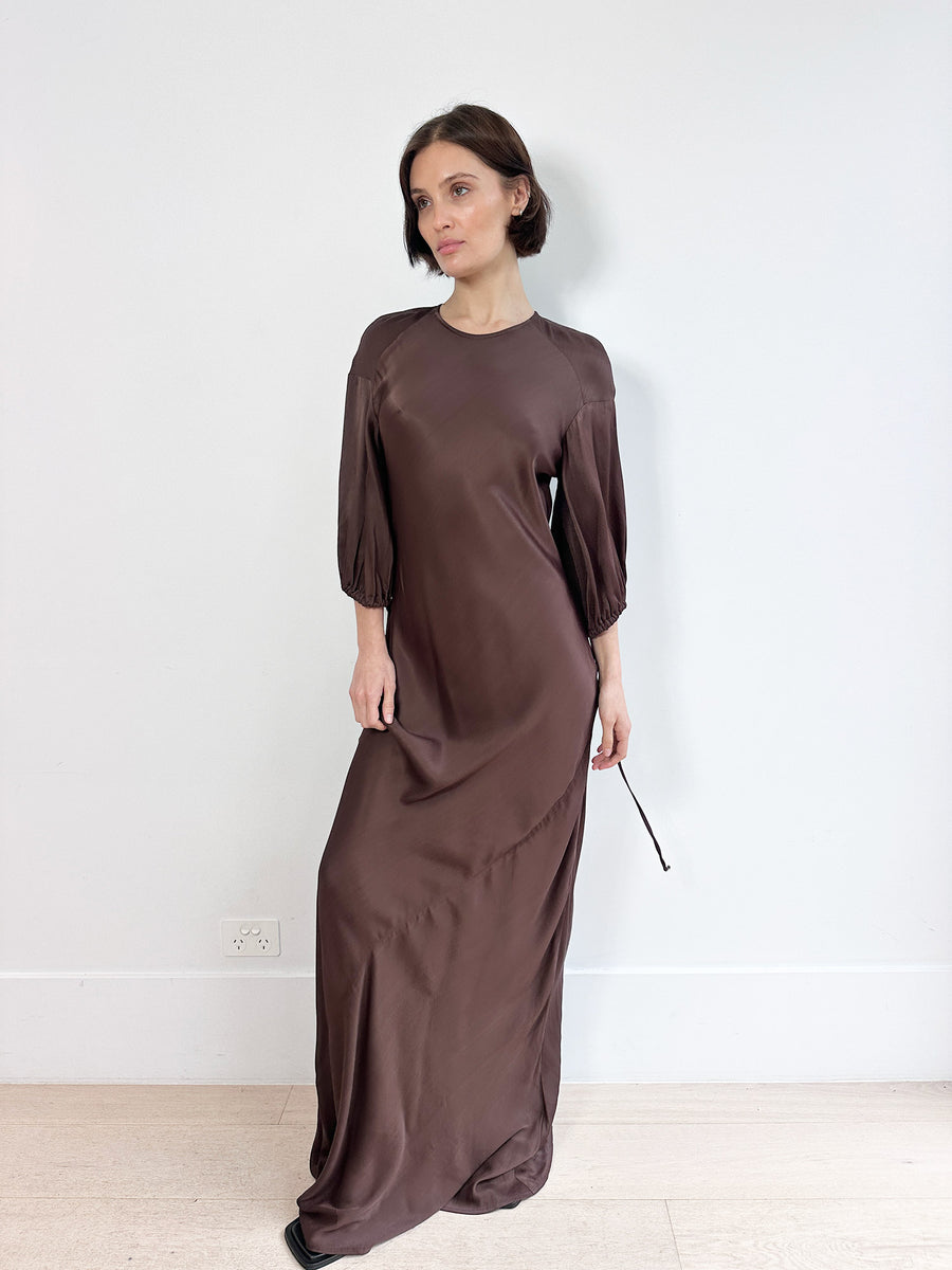 Wynn Hamlyn Chocolate Maxi Dress