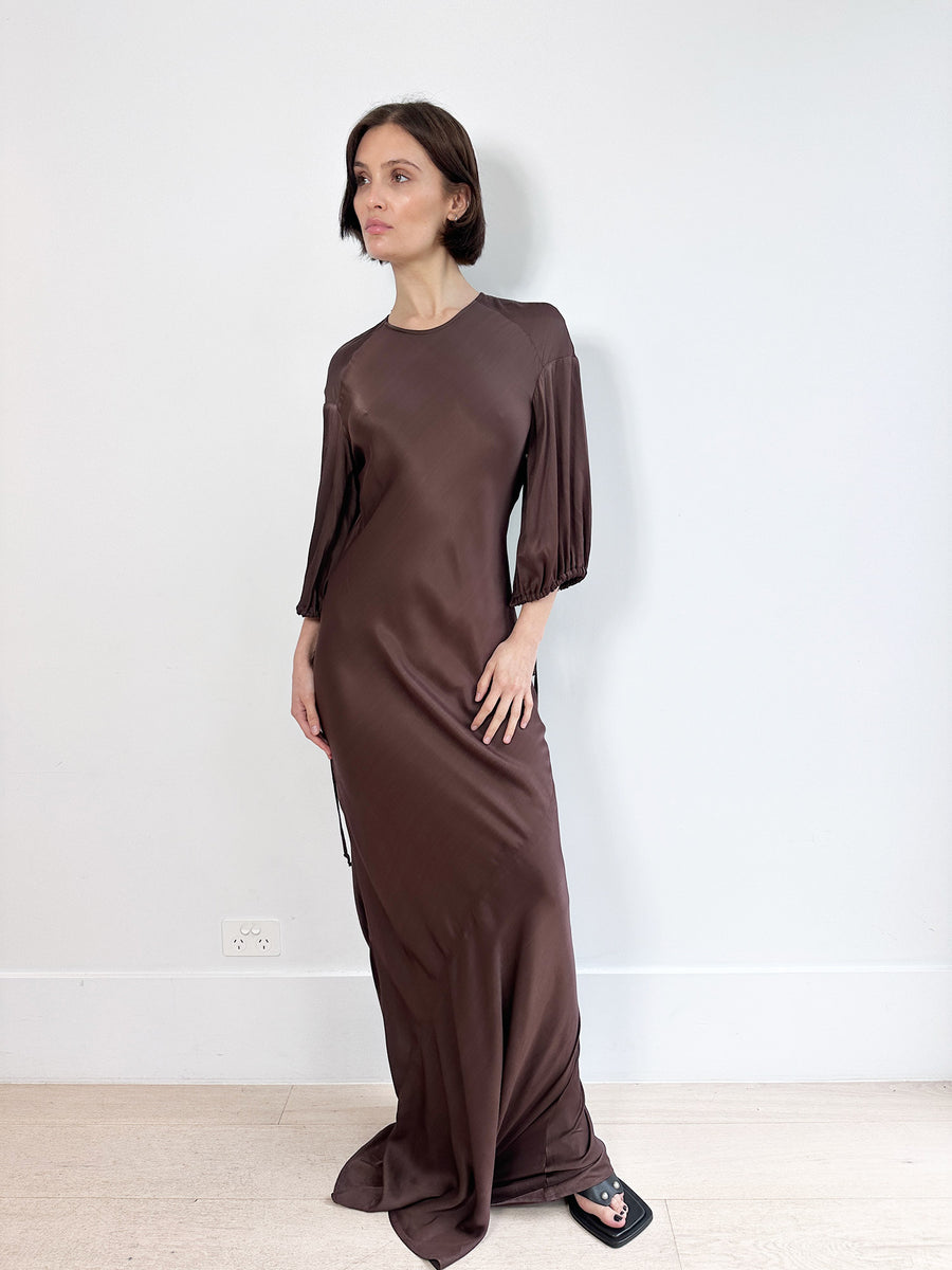 Wynn Hamlyn Chocolate Maxi Dress