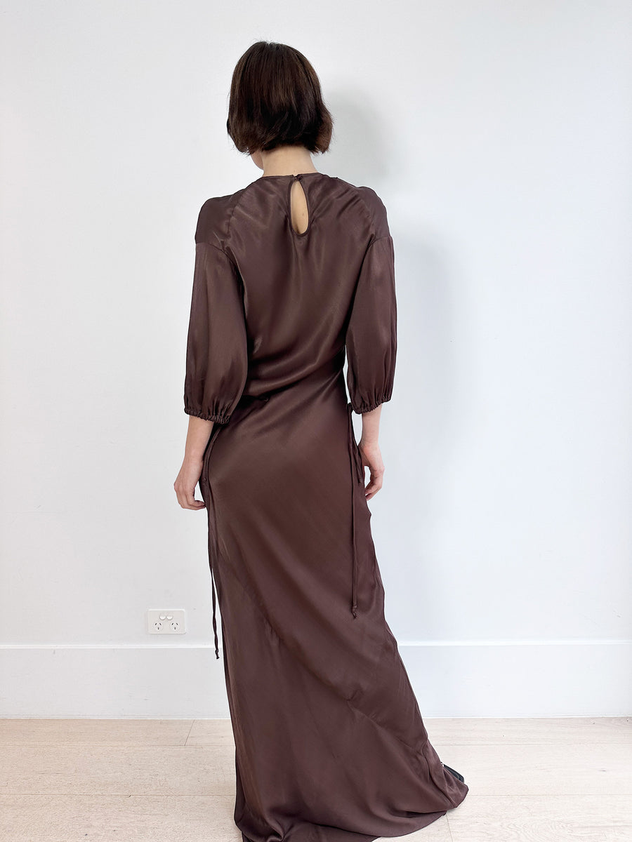 Wynn Hamlyn Chocolate Maxi Dress