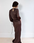 Wynn Hamlyn Chocolate Maxi Dress