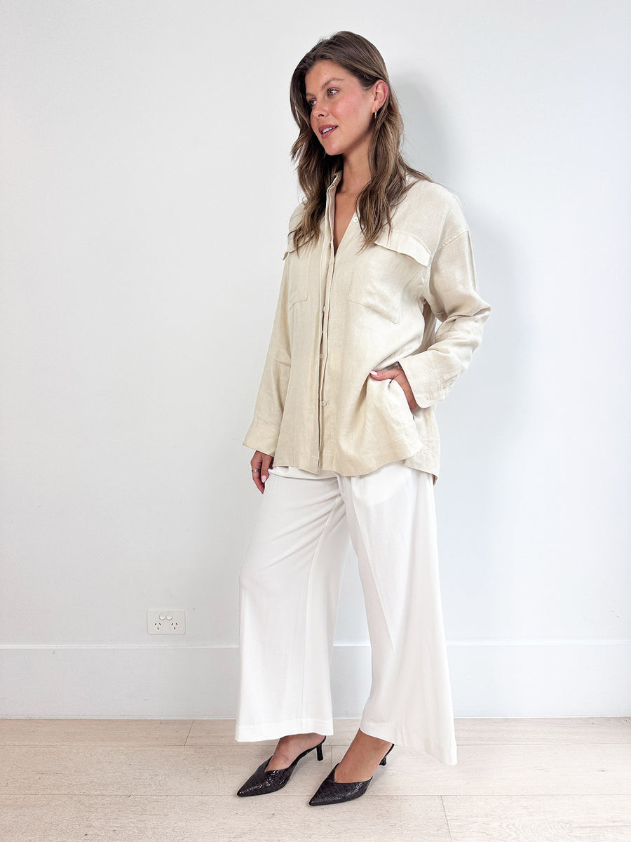 Bondi Born Sand Linen Shirt