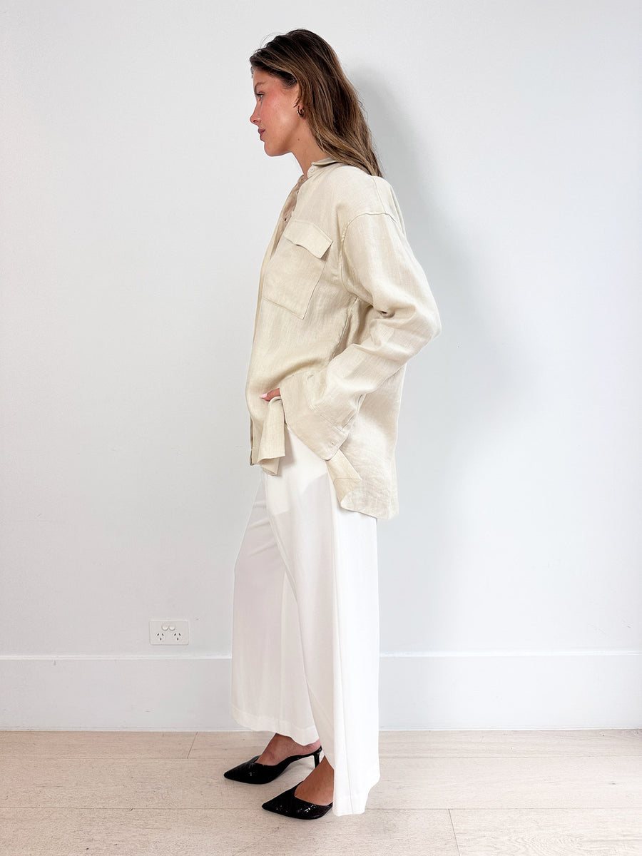 Bondi Born Sand Linen Shirt