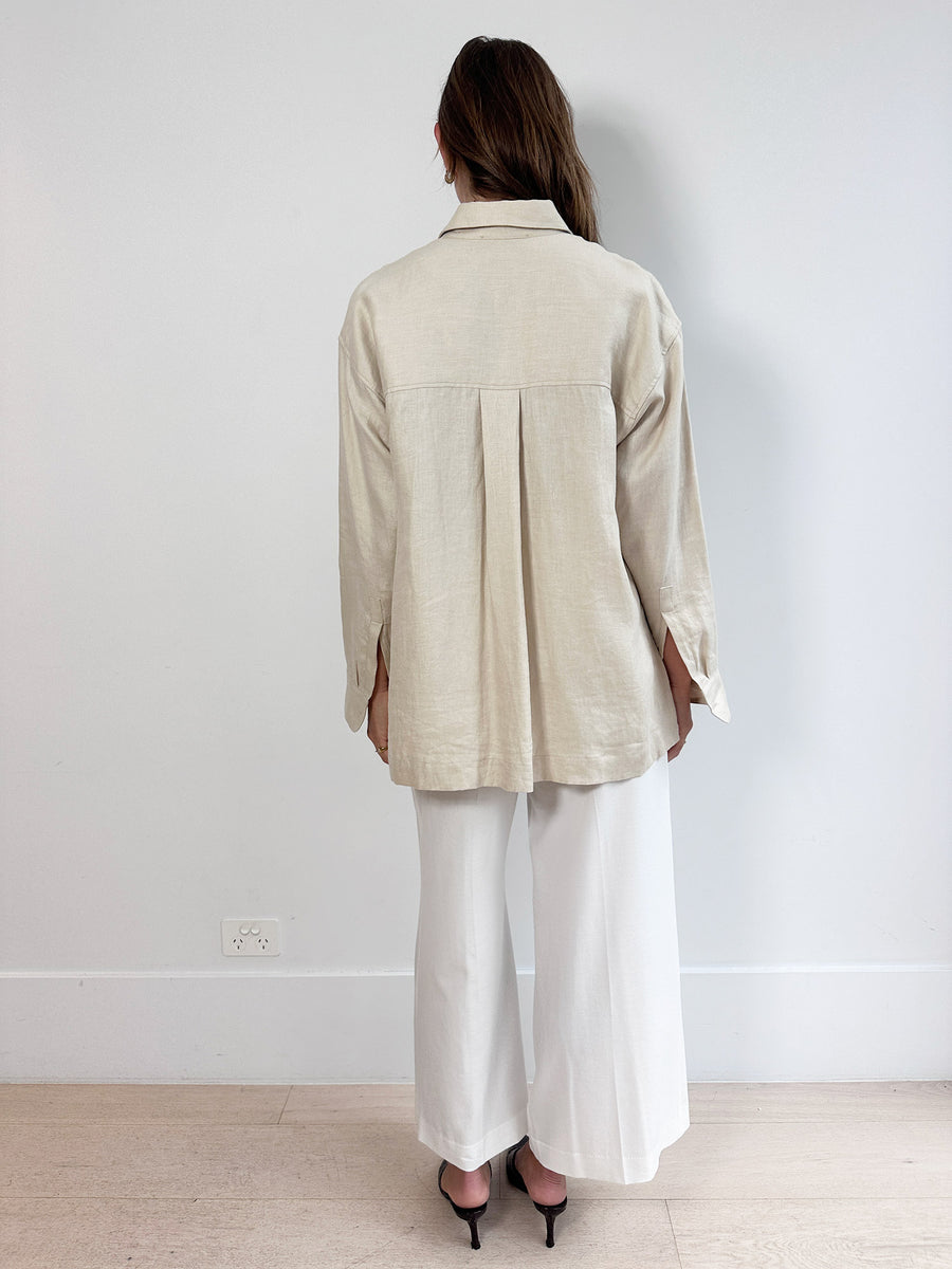 Bondi Born Sand Linen Shirt