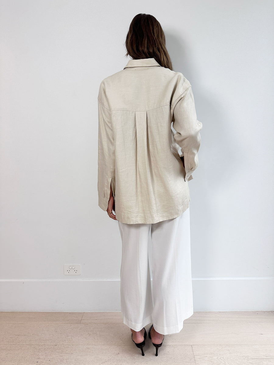 Bondi Born Sand Linen Shirt