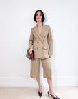 Iris & Ink Camel Blazer and Shorts