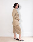 Iris & Ink Camel Blazer and Shorts