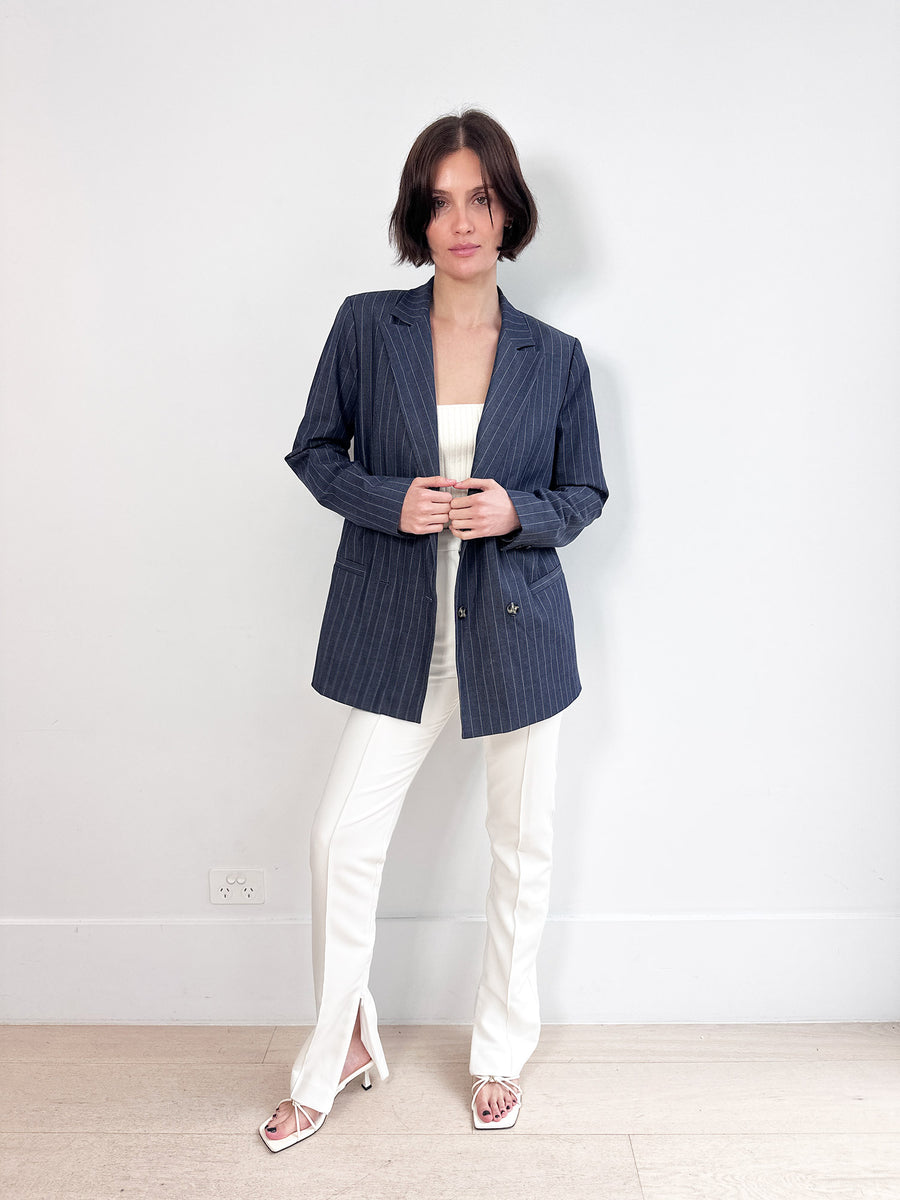 Ganni Stretch Stripe Blazer