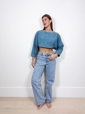 Lucy Folk Tidal Cropped Sweater