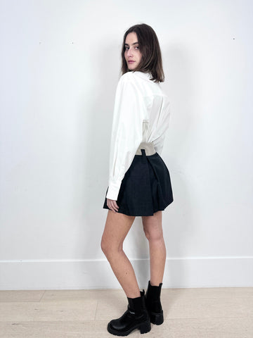 Aaizel Dipped Waist Mini Skirt